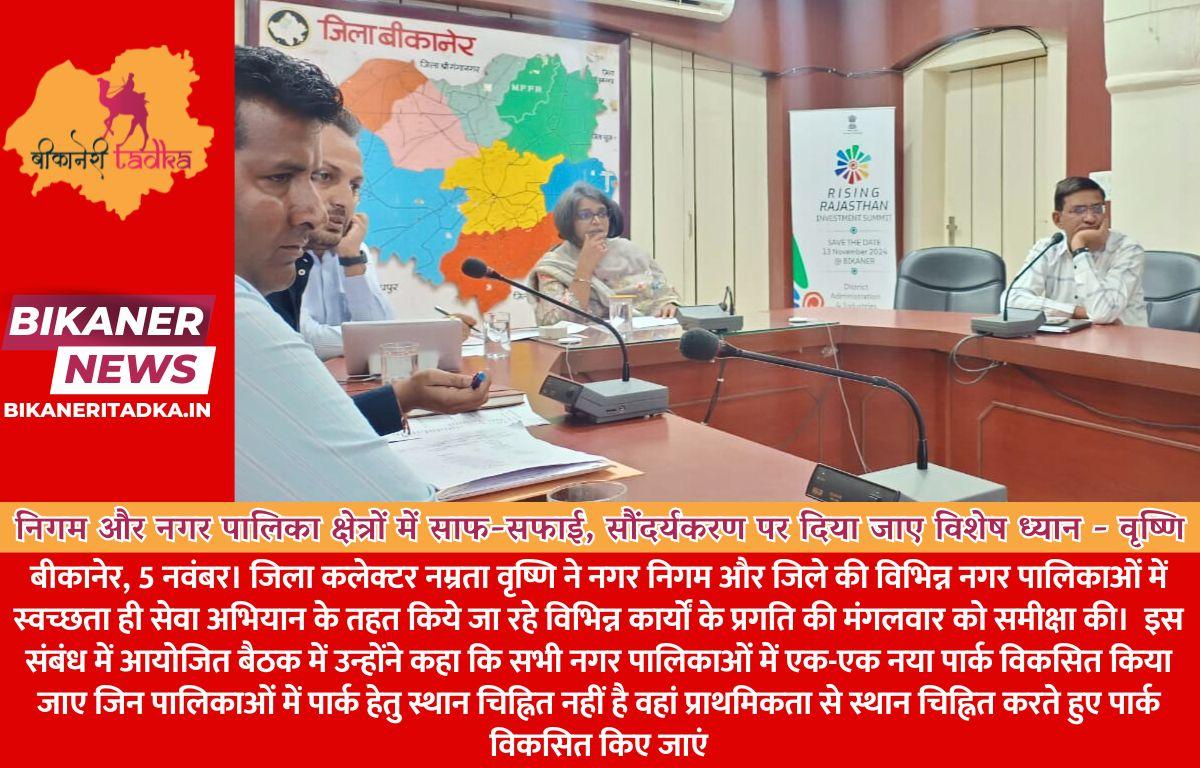 निगम और नगर पालिका क्षेत्रों में साफ-सफाई, सौंदर्यकरण पर दिया जाए विशेष ध्यान - वृष्णि