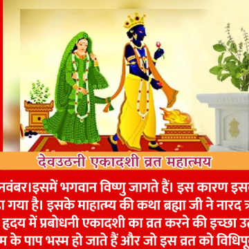 देवउठनी एकादशी व्रत महात्‍मय